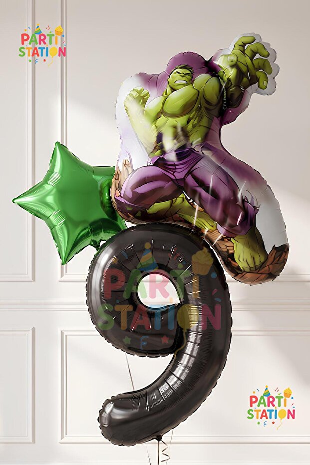 Avengers Hulk Balloon 9 Years Old Set 3 Pieces Large Size Hulk Balloon Set