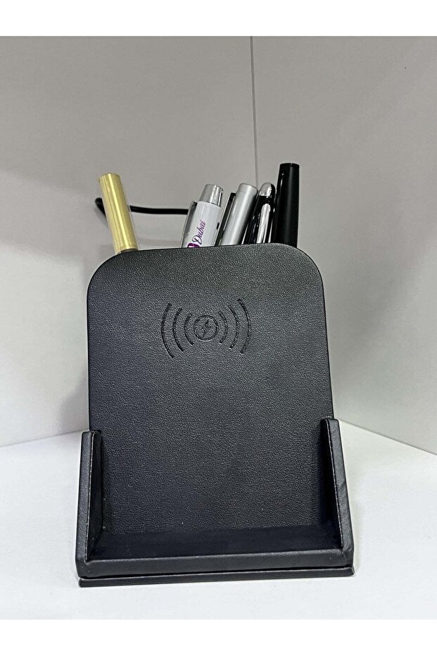 Multifunction Pen Holder & Mobile Stand with Wireless Charging Station – Desktop Organizer for Home & Office