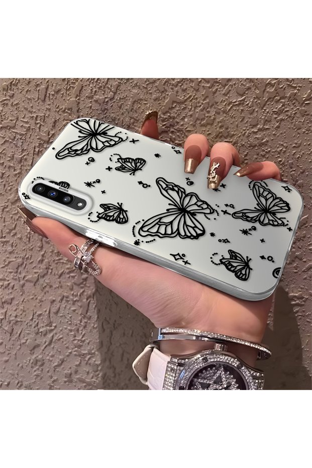 Samsung Galaxy A50/A50S/A30S Compatible Elegant Night Style Butterfly Case, Durable Protective Case
