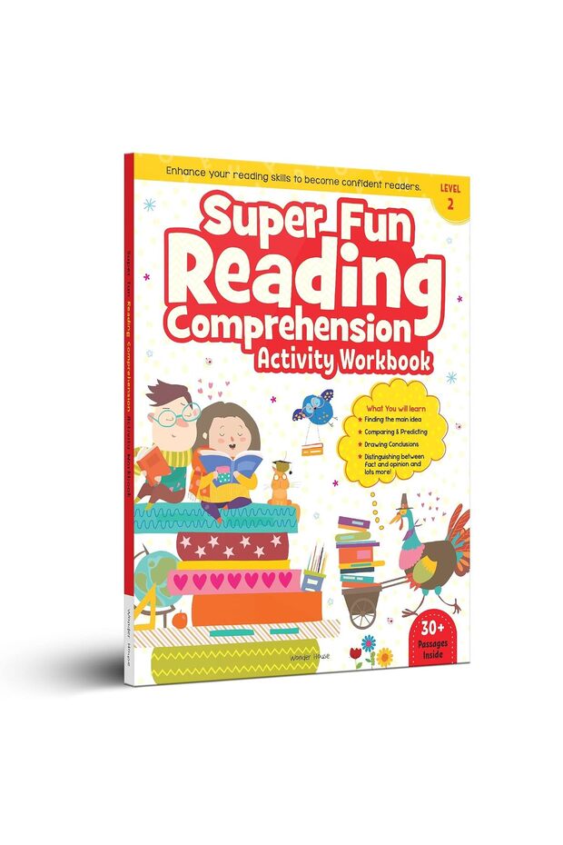 Super Fun Reading Comprehension - Activity Workbook For Children - Level 2