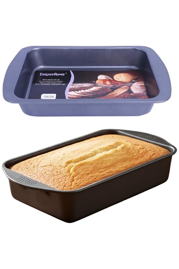 Non-Stick Rectangle Baking Pan 27x20cm – Perfect Cake Tray for Baking Brownies, Bread & Desserts
