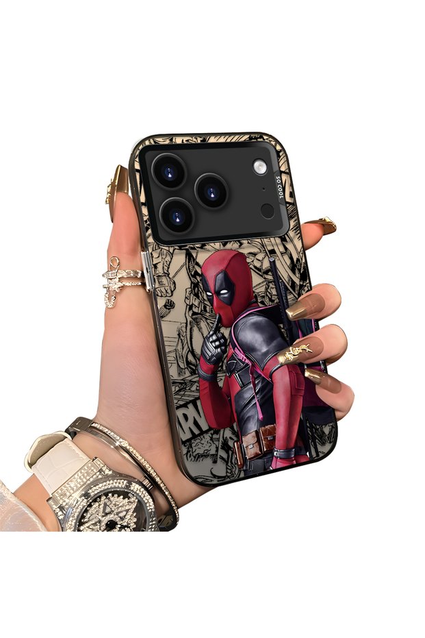 حافظة هاتف متوافقة مع iPhone 17/18 Pro مصنوعة من السيليكون بنمط سبايدرمان وحافة صلبة وغطاء خلفي صلب
