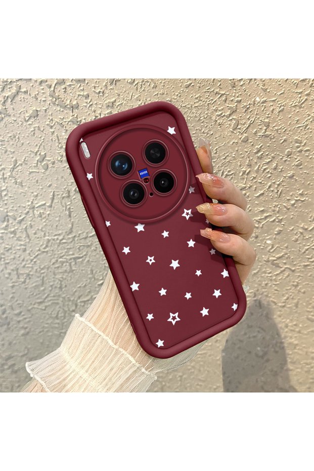 Vivo X300 Pro Compatible Stylish Star Bow Pattern Case, Flexible Silicone Shockproof