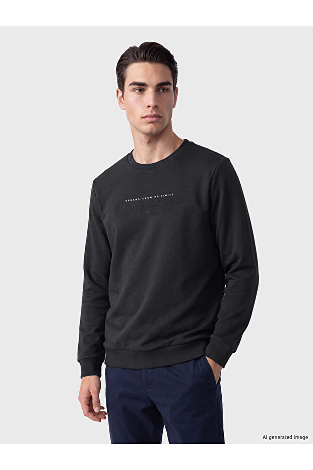 I Zero Roba Collar Printed Men's Sweatshirt from Freezen Store