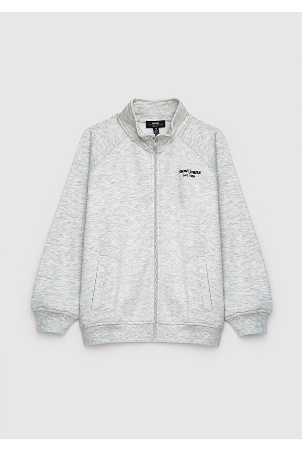 Zippered Hooded Loose Fit Boys' Sweatshirt.