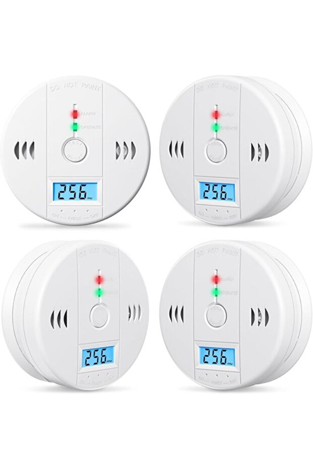 CO detectors 4pc LED alarm for home/kitchen/hotel.