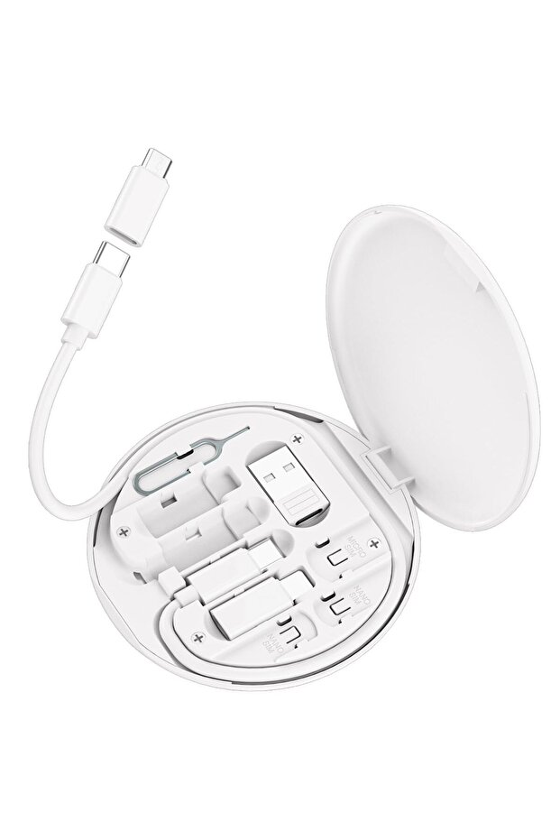 white Portable Multifunctional Data Cable Storage Box, 60W Fast Charging Mobile Phone Holder, Chargi