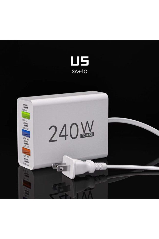 1PCS 240W USB Fast Charger PD QC3.0 Type C Charge Adapter | For iPhone 16 15 for Xiaomi for Samsung