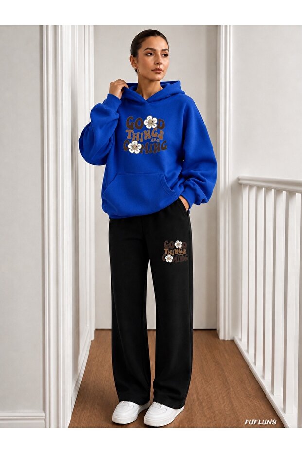 Good Things Printed Men's Hooded Tracksuit Set
