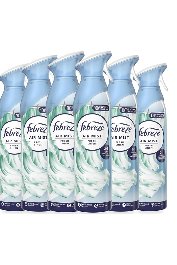 Linen Air Freshener Spray,185ml x 8 | Odour Eliminator with OdourClear Technology | Non-Flammable, Long-Lasting Room Freshener