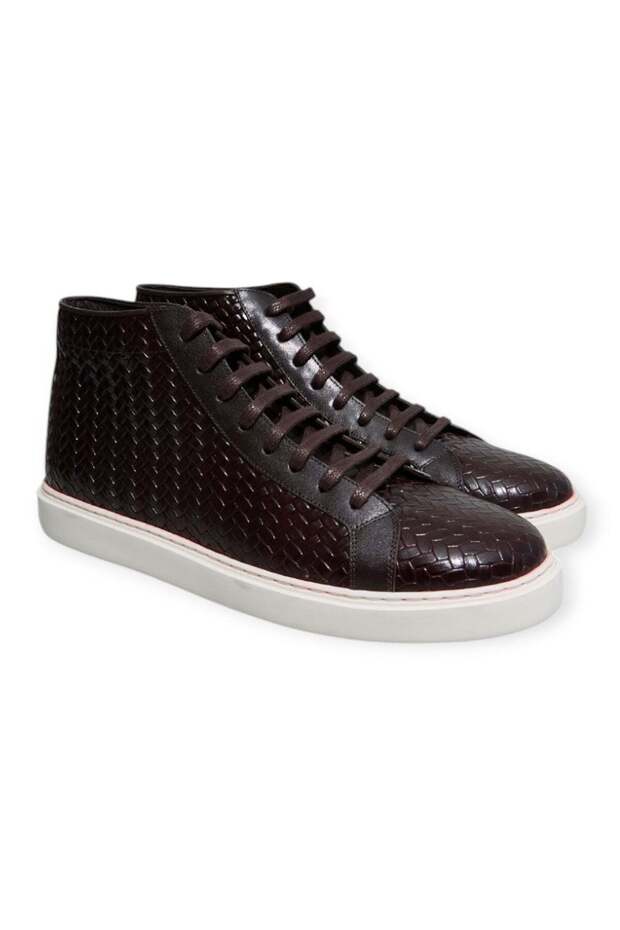 Burgundy Color Lace-Up Genuine Leather Men's Boots