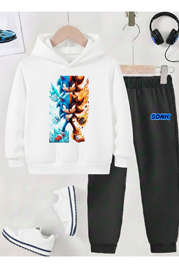 Sonic Printed Children's Tracksuit, Shardon Soft Fabric, Unisex
