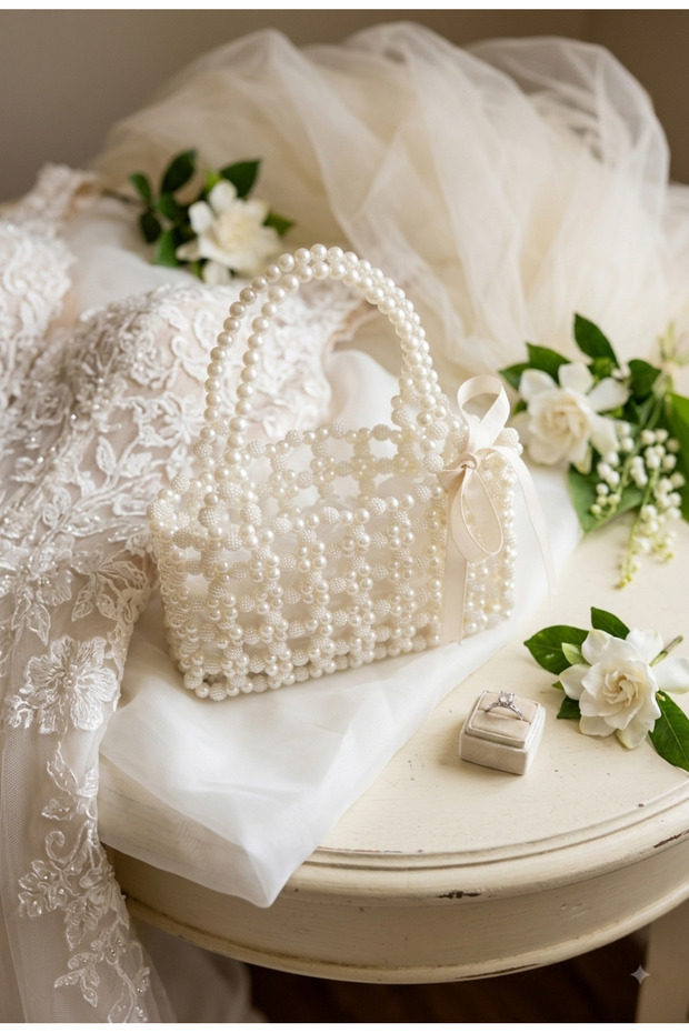Bridal Bag with Pearls