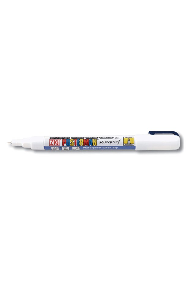 Posterman Waterproof Painting Marker Extra Fine Tip 0.5 mm White