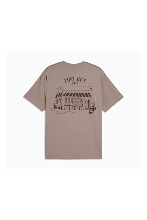 Graphic Cafe Tee Men's Casual T-Shirt 63676281 Gray