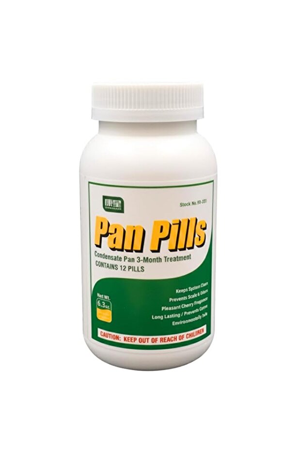 A/C Condensate Pan Treatment Tablets, Fast-Acting A/C Drip pan 12 pcs Tablets Control Odors, Pan Pills Plugged Drains and Overflow | Drain Pan Cleaner Tablets | Drain Tablets | Drain Line CLeaner