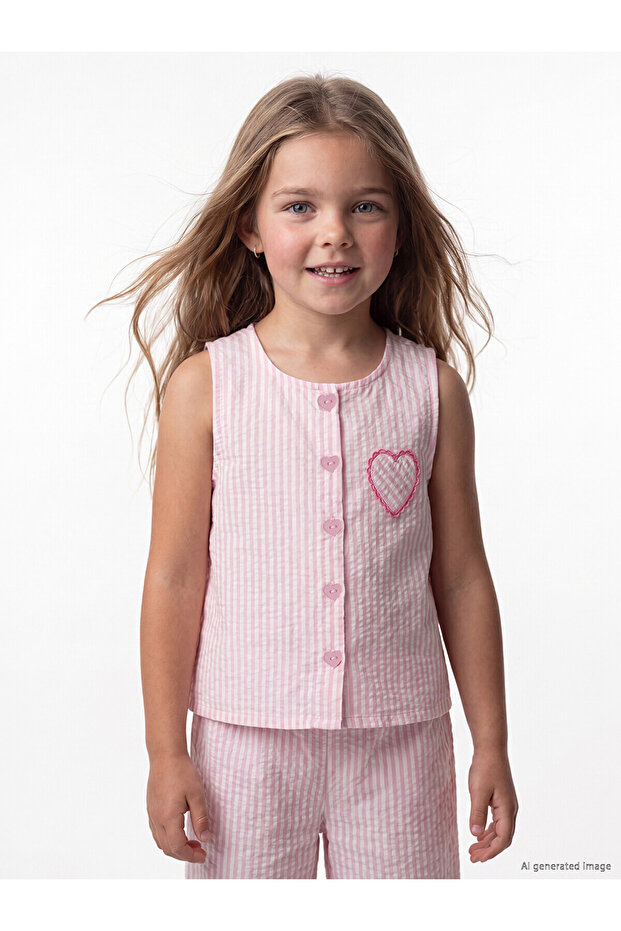 Nevavm heart embroidered girl's shirt - the nevavm difference