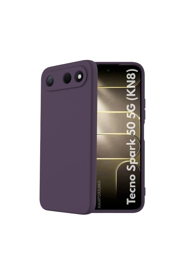 Tecno Spark 50 5g Compatible Silicone Case - Pastel Color Tone Flexible Cover with Camera Protection - Purple
