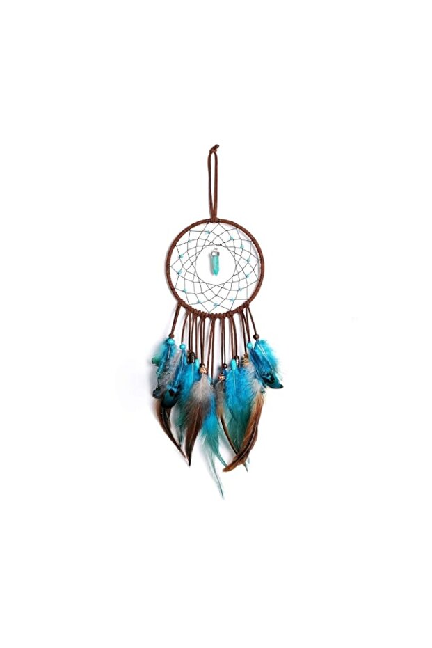 other-Beauenty Feather Crafts Handmade Dream Catcher, Blue
