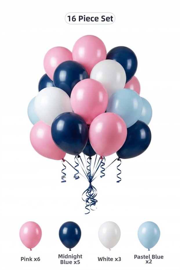 Girl Baby Shower Balloon Set Pink White 16 Pieces Mother-To-Be Decoration Party Decoration