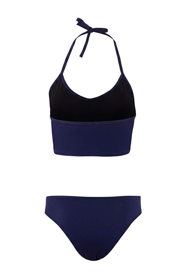 Slogan Detaylı Klora&Suya Dayanıklı Uzun Ömürlü LYCRA®XTRALIFEHipster Bikini Takımı TBESS26BT00164 - 6