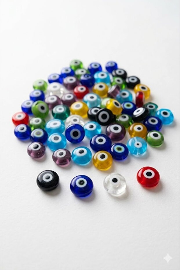 Glass Evil Eye Bead 5 mm (50 pcs)