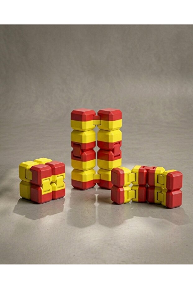 Yellow Red Fan-Moving Stress Cube & Infinite Cube 1 Pc