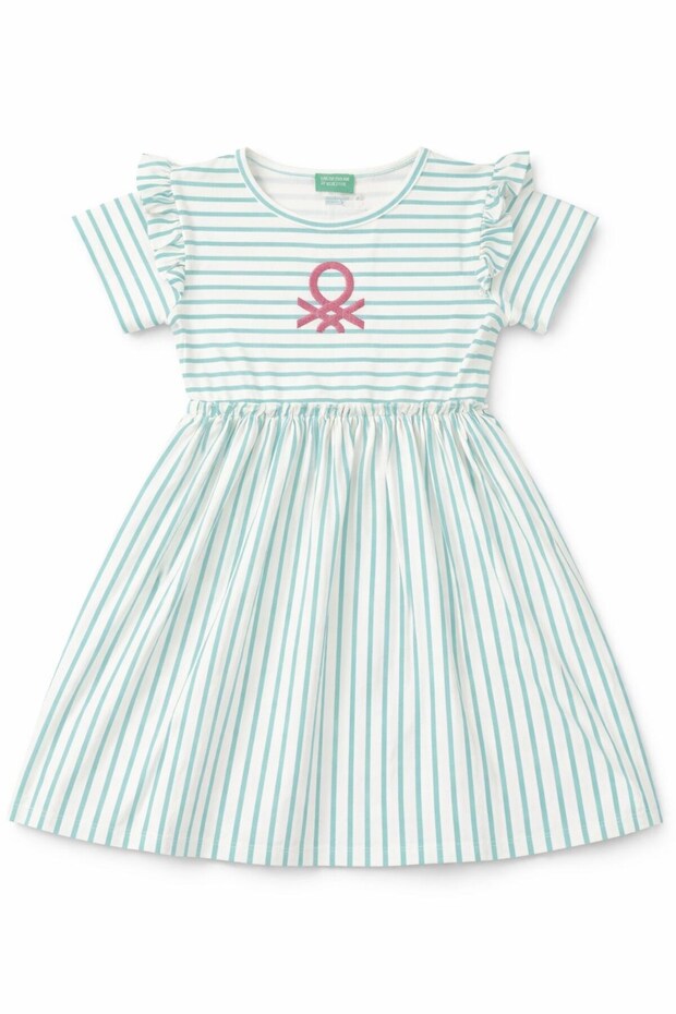 Girl's g21756 striped dress gkb0038