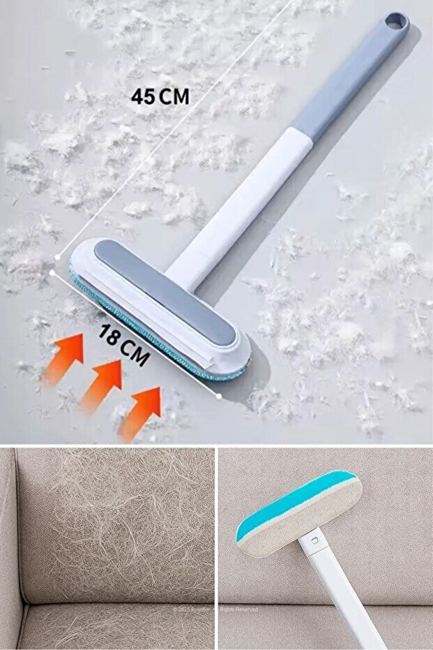 4-in-1 Practical Dual-Direction Pet Hair Collector Brush – Surface Cleaner for Sofa, Bed, and Carpet