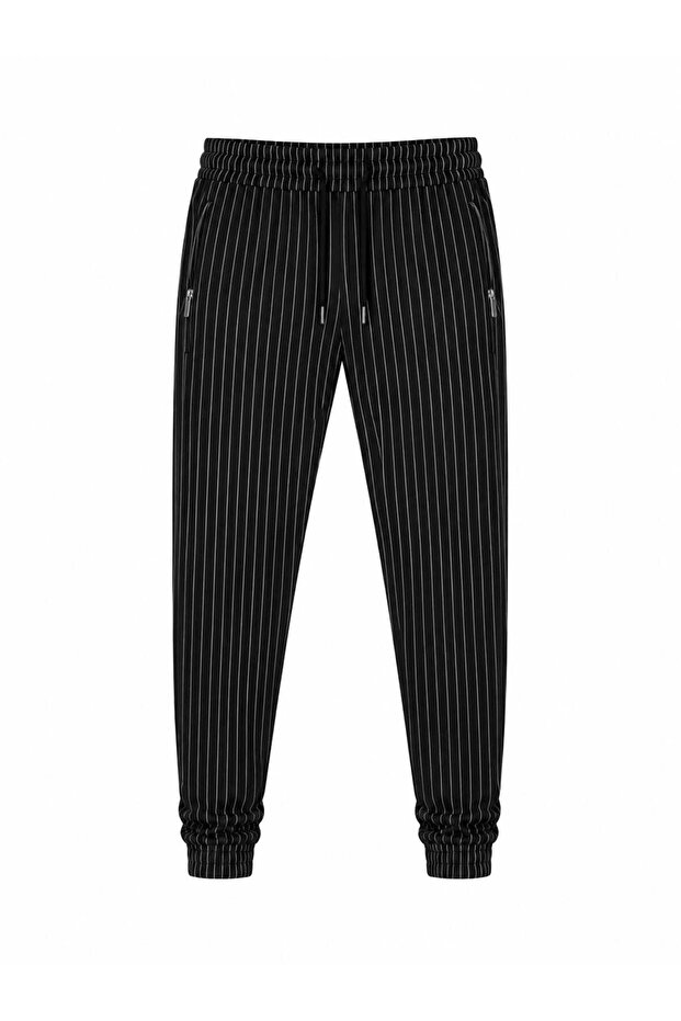 Men's Jogger Striped Rubber Legs Cordon Tracksuit