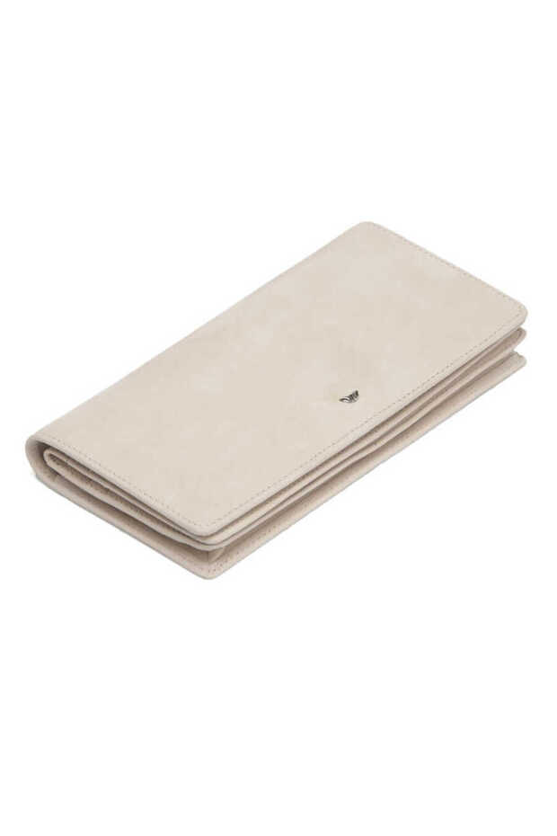 Beige Genuine Leather Women's Wallet - S1Cb00005685-B19