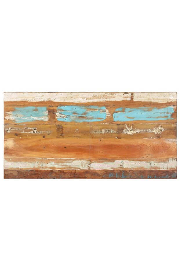 Rectangular table top 60x120 cm solid recycled wood 15-16 mm - 3