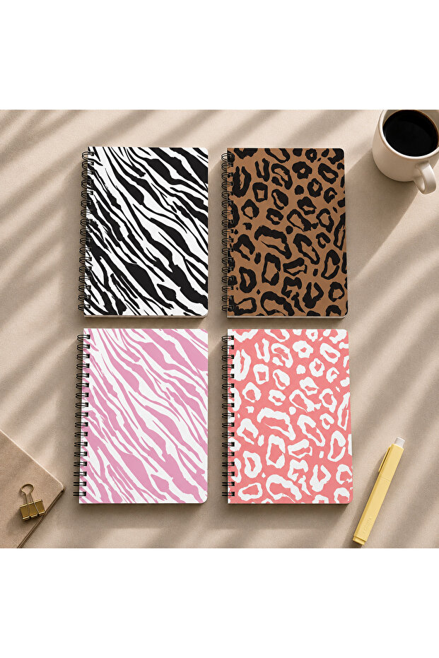 School Notebook Set - 4 Pieces Checked - A5 - 90 Pages