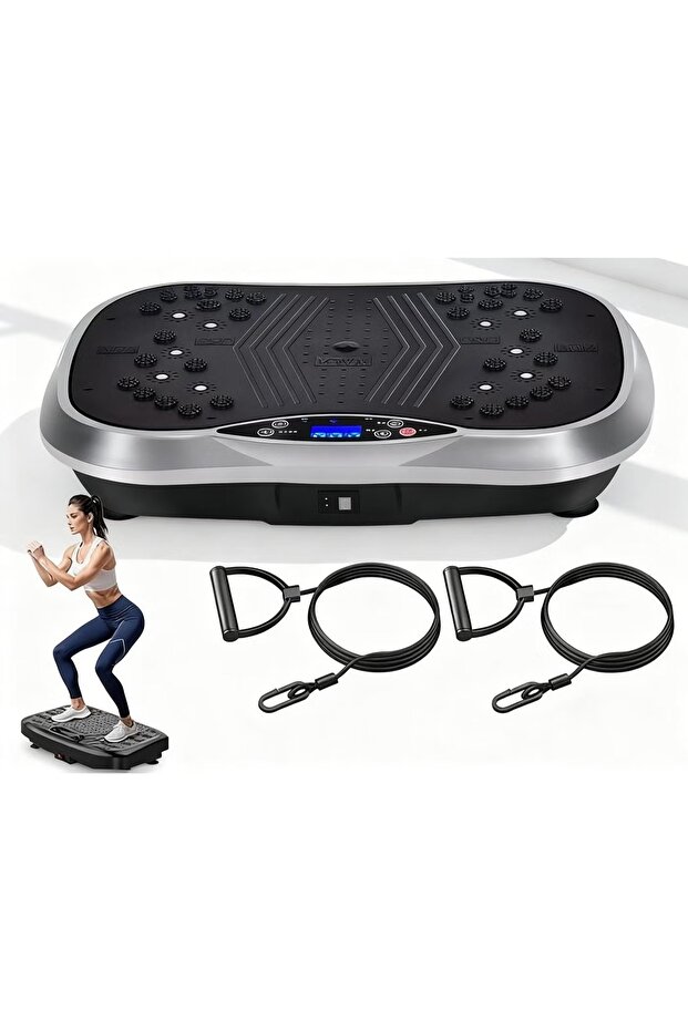 Compact Vibration Plate Exercise Machine, Mini Full Body Vibration Platform Exercise Machine with Acupressure Nodes, Burn Calories