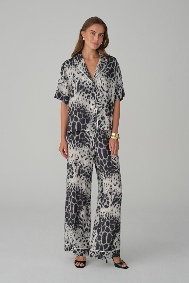 Vegan Silk Pajama Set with Bralette - Lx.26131 Ivory