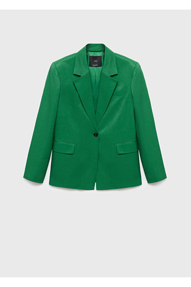 Jachetă blazer din amestec de in - 3