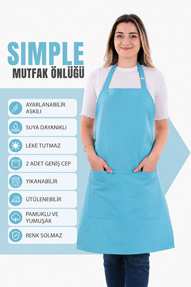 مريلة مطبخ بسيطة قابلة للتعديل - 1