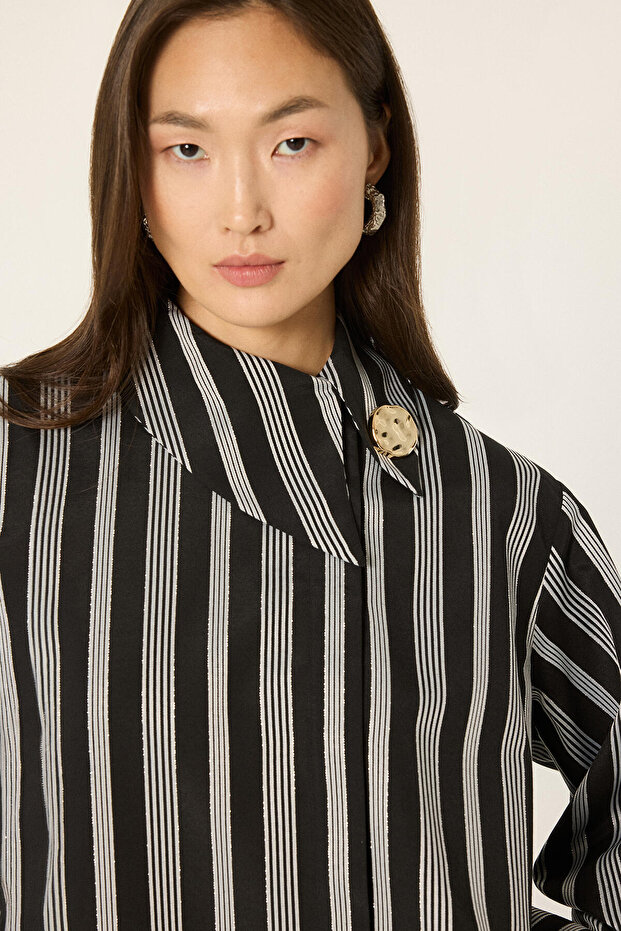 Glitter Striped Shirt - 5