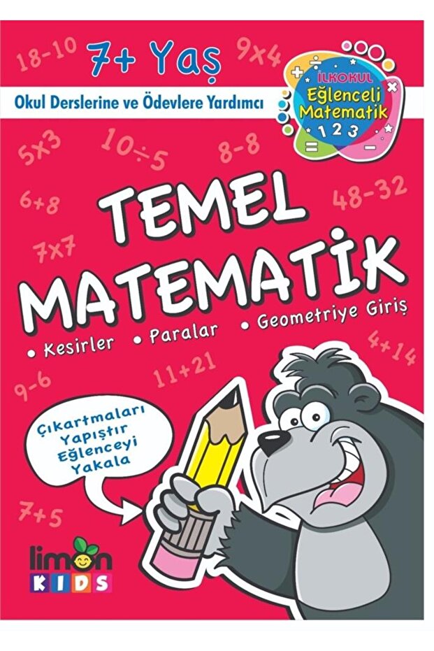 İlk Okul Eğlenceli Matematik Çıkartmalı Temel Matematik