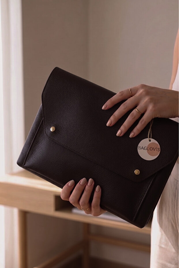 Women's Large Size Envelope Handbag, Document and Tablet Case, Stylish Daily Portfolio Bag En33 Size26