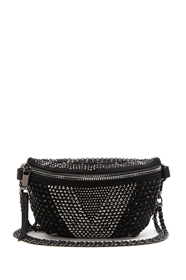 Women's Black Chain Strap Crossbody Bag 26Pbd2400Ts