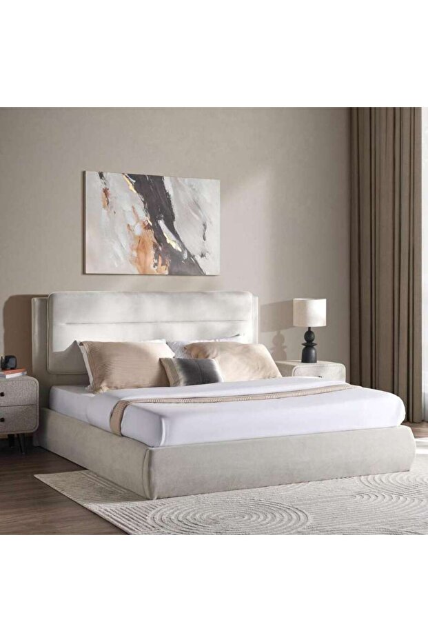 Frimley Hydraulic King Bed 180x200 Cm - Beige