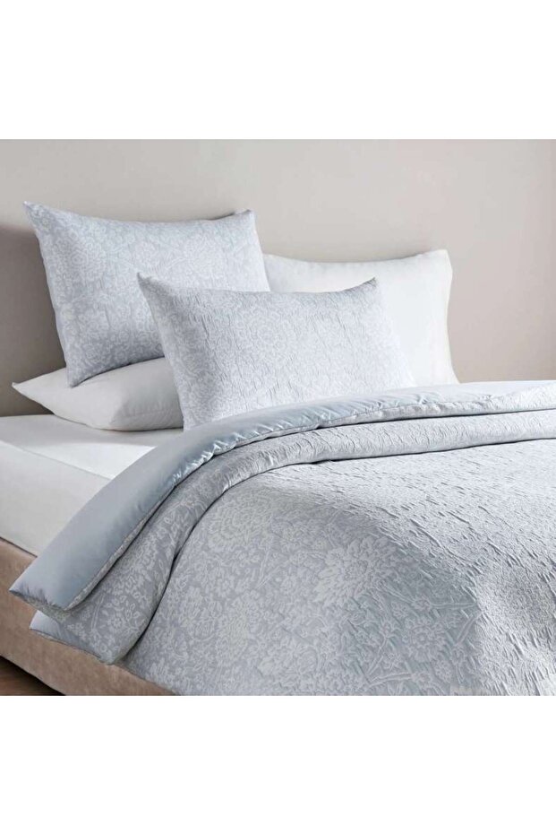 Cantal Texture 3-piece King Comforter Set 240x260cm - Ballad Blue