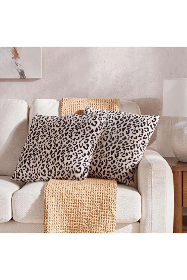 Savanna Printed 2 Piece Filled Cushion 50x50cm - Black