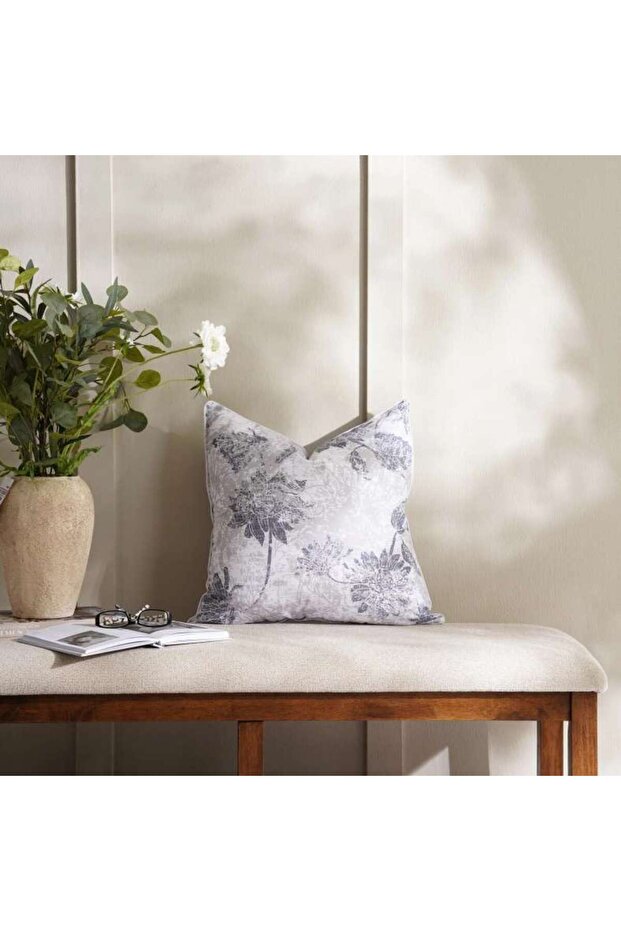 Zarina Printed Filled Cushion 50x50cm-grey