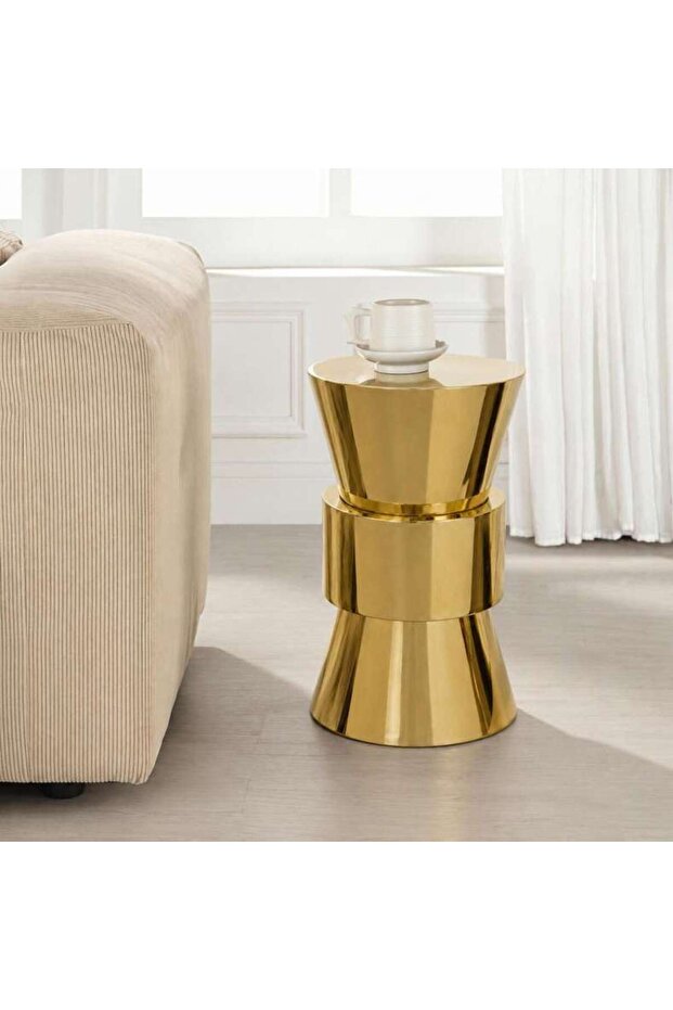 Helvia End Table Polish - Gold