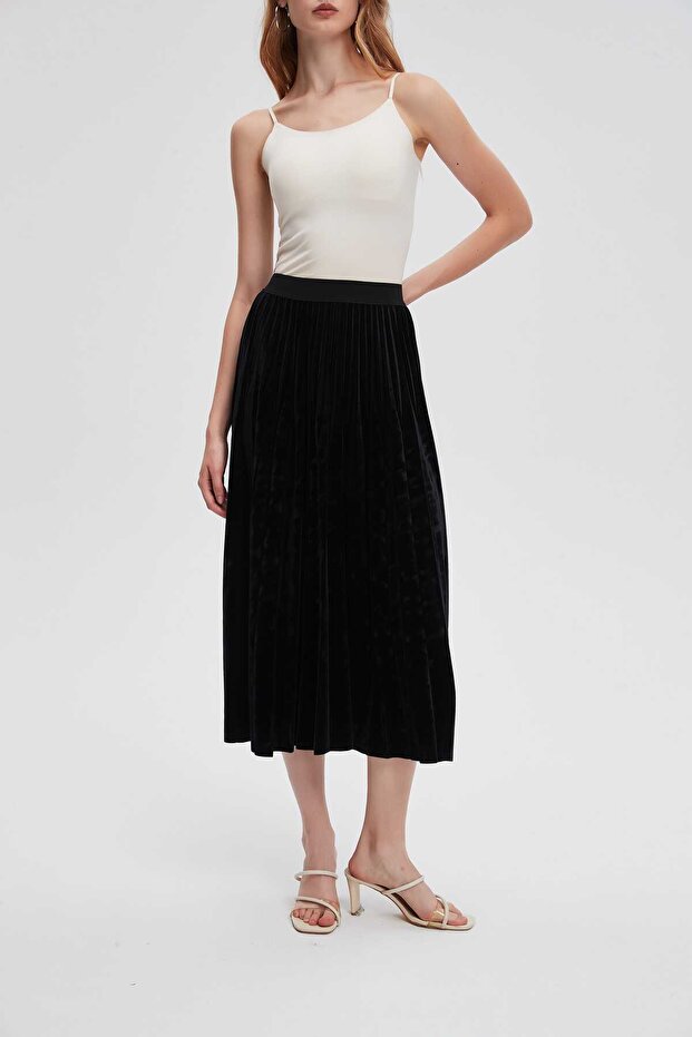 Pleated Midi Skirt - 3