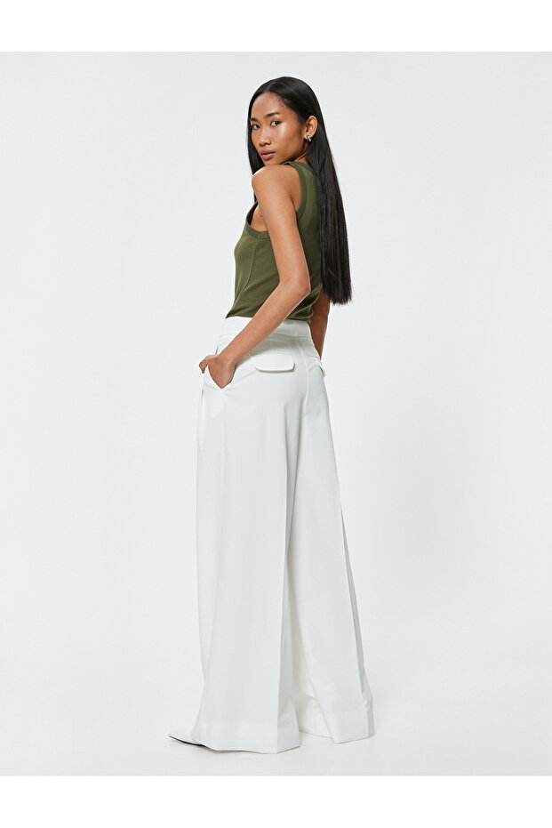 Palazzo Trousers Pleated Regular Waist