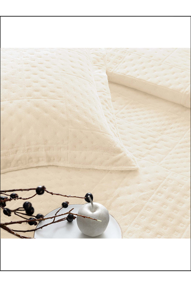 Bedspread Set Alvin Beige Double Size - 2