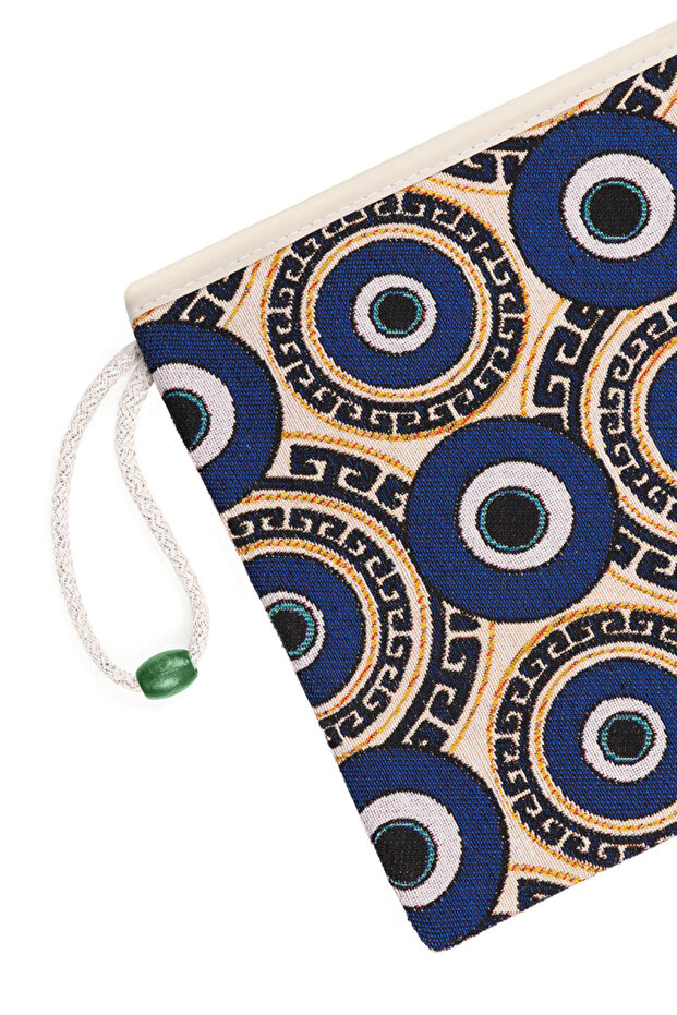 Evil Eye Bead Pattern Tapestry Handbag - 3